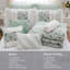 Ensemble de literie élégant 9 pièces, percale de coton, style maison de campagne