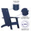 Chaises de style Adirondack intérieur / extérieur à double lattes Balasi-2098415864