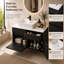  Meuble-lavabo flottant moderne avec lavabo en céramique, tiroir et armoire pour espaces compacts 31,5 po Abra-849185331-849185332