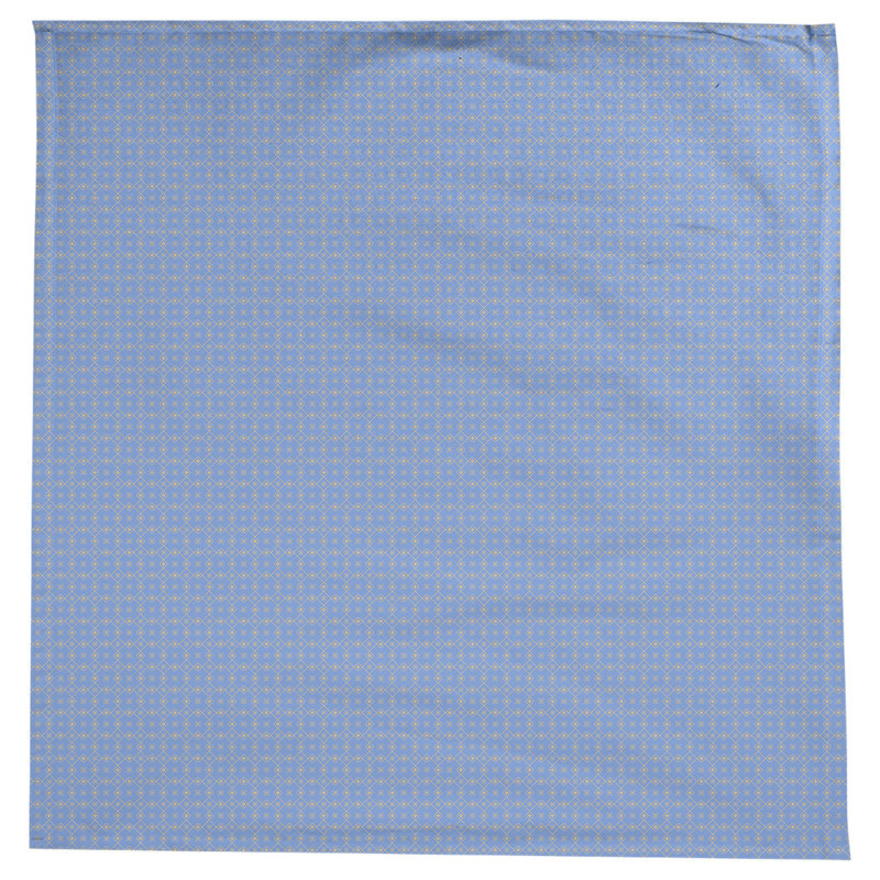 Nappe carrée en coton à motif géométrique 100% avicia, Bleu / orange