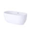 Baignoire de trempage autoportante 59 po en acrylique blanc brillant 59 po