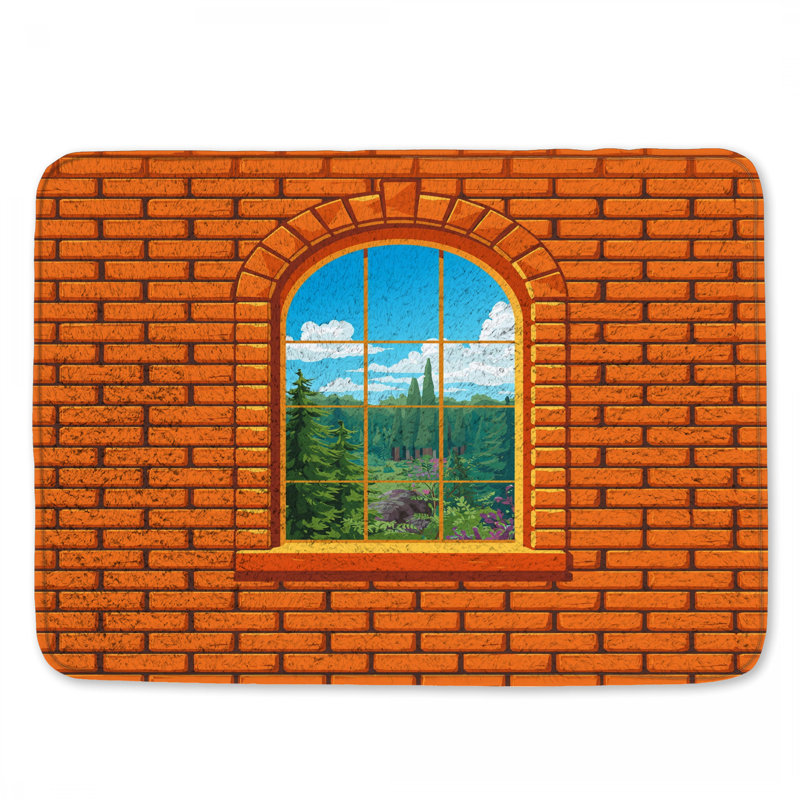 Tapis pour salle de bain Brick, L 34 po x L 21 po