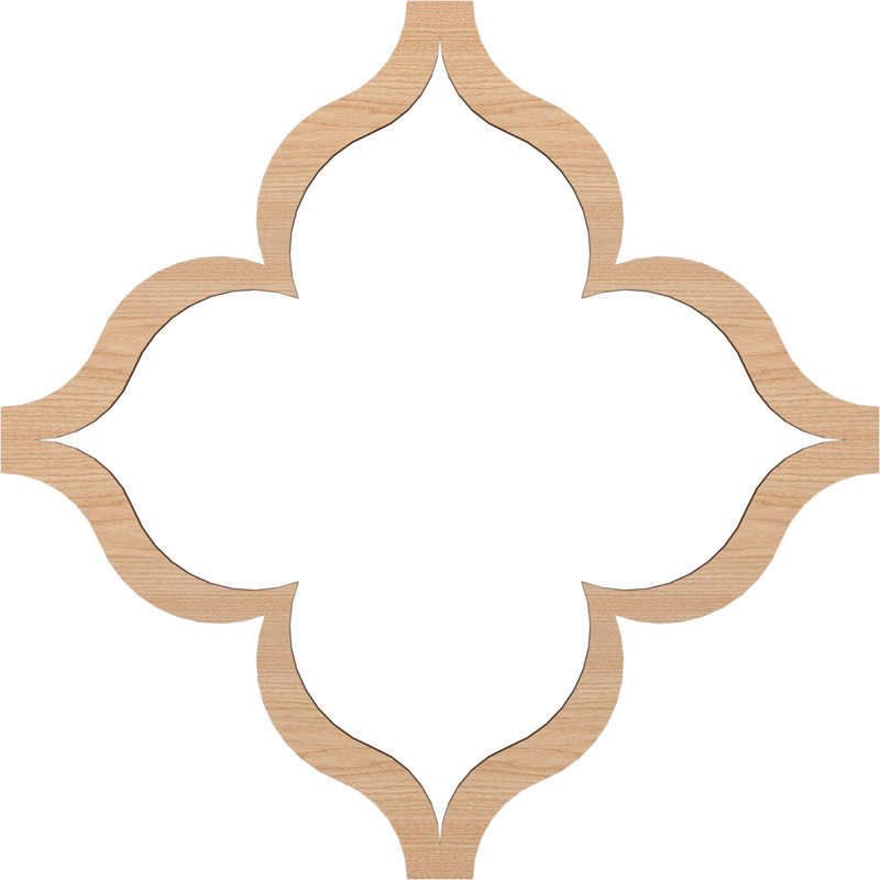 Charpente de plafond décorative May, Noyer blanc, H 33 po x l 33 po x P 0,375 po