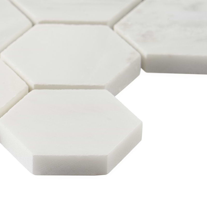 Asian Statuary Hexagon Marble Mosaics