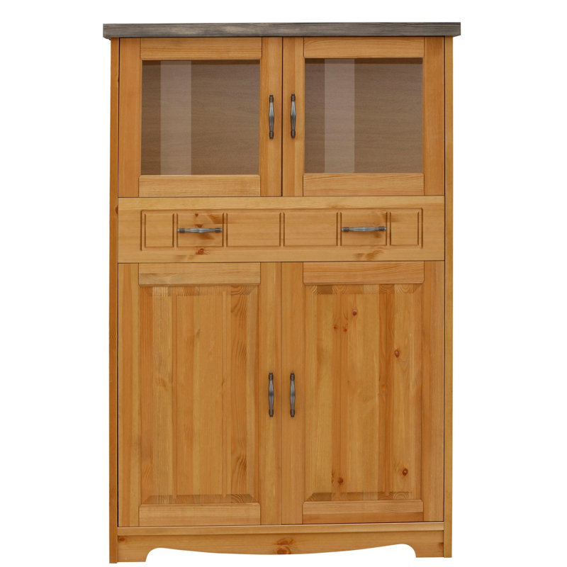 Display Cabinet, Nature Brown Oil/Grey