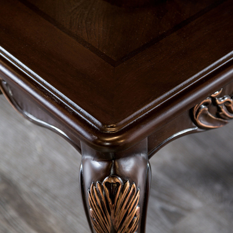 Traditional Style 1pc Square End Table