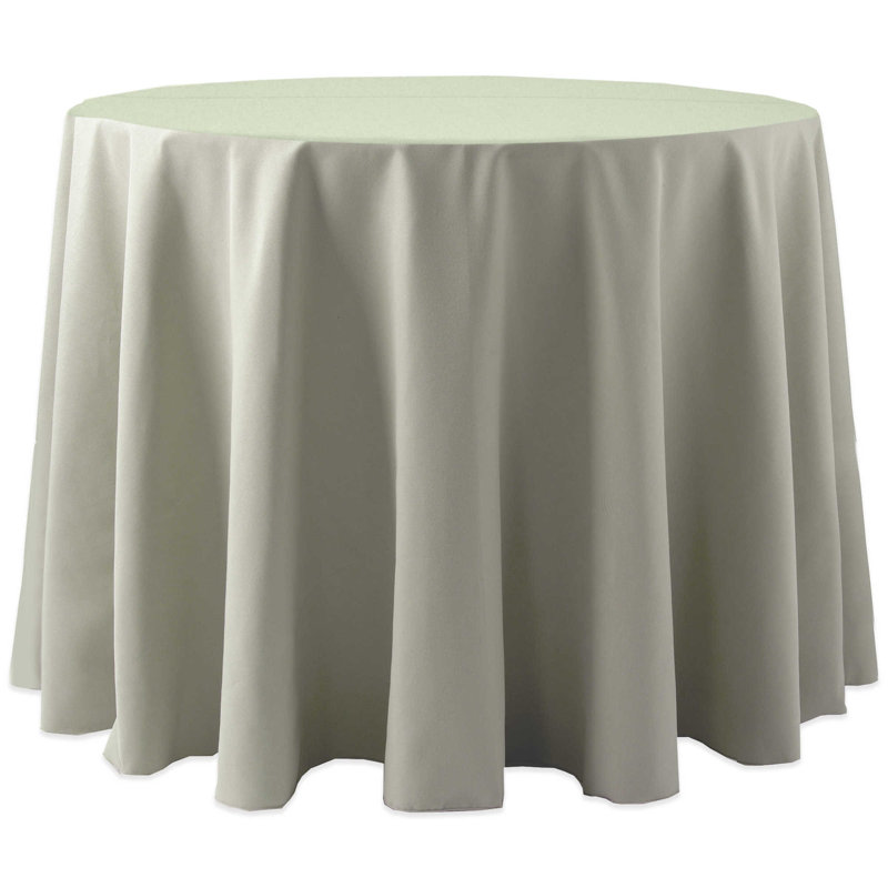 Ultimate Textile -2 Pack- Cotton-Feel 102-Inch Round Fine Dining Tablecloth, Ivory Cream, 102" x 102", 2, Seamist