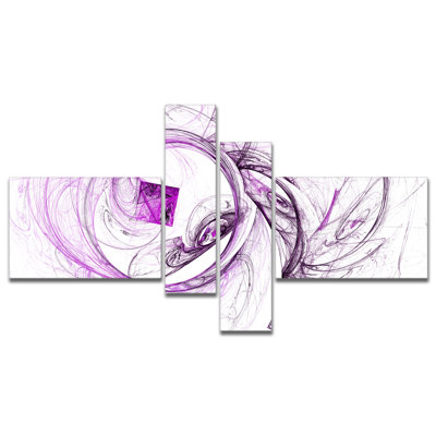 " Billowing Smoke Purple " 4 Piece Art Graphic Art Set