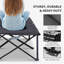 Outsunny Double Camping Bed Foldable Cot Sunbed w/ Carry Bag Black