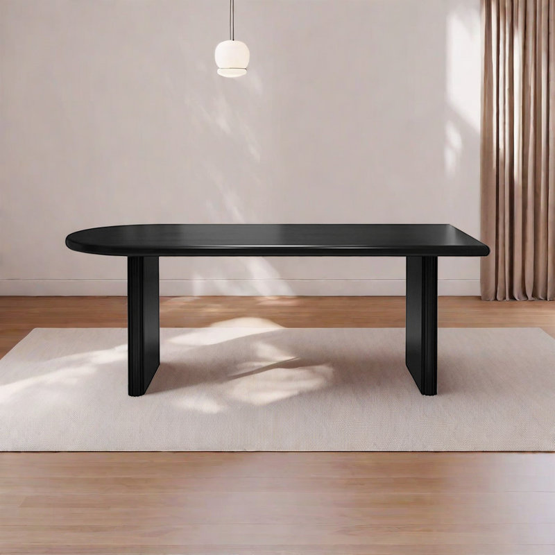 Iroise Nordic style solid wood dining table, 29.5"H x 62.9"L x 27.5"W
