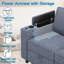 Canapé modulaire en forme de U 8 pièces avec rangement et 2 repose-pieds pour le salon-888465455