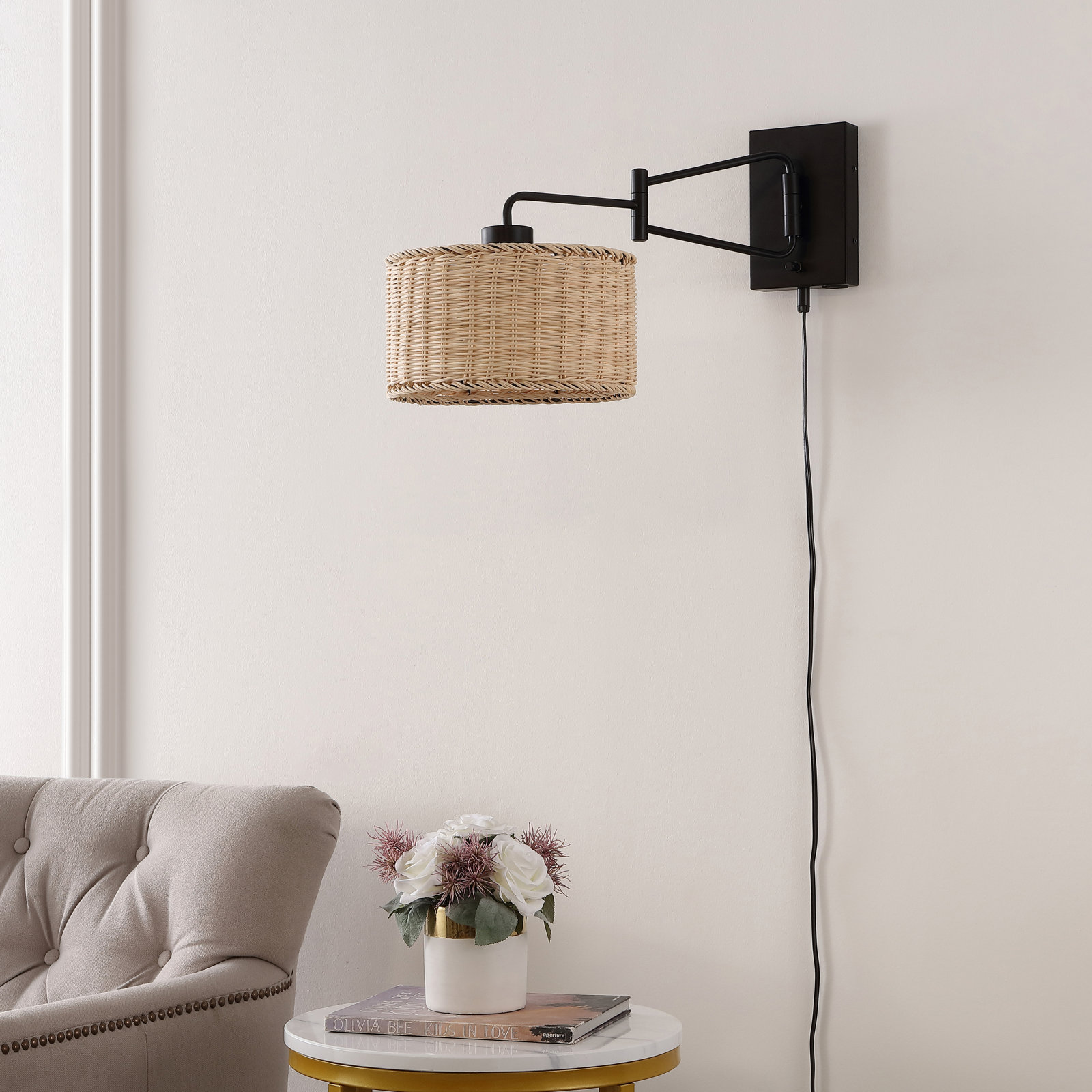 Bartlet 2-Light Armed Sconce, Black