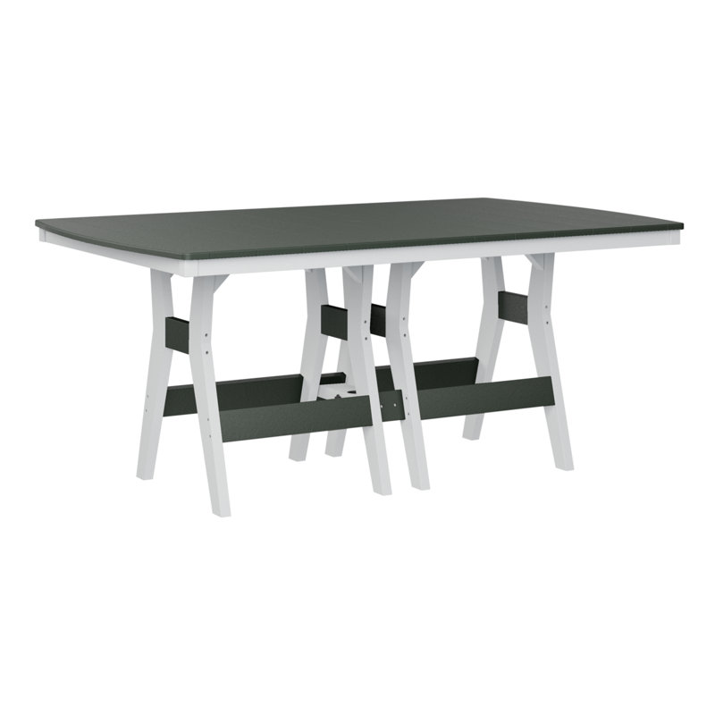 Table rectangulaire à hauteur de comptoir 72 po Berlin Gardens Harbor, Imbuia, H 35,5 po x l 72 po x P 44 po