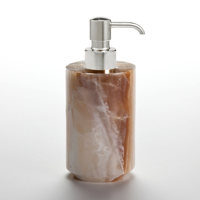 Ambarino White Onyx and Polished Nickel Soap Dispenser