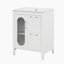 Meuble-lavabo simple autoportant de 24 po avec plateau en céramique Erki