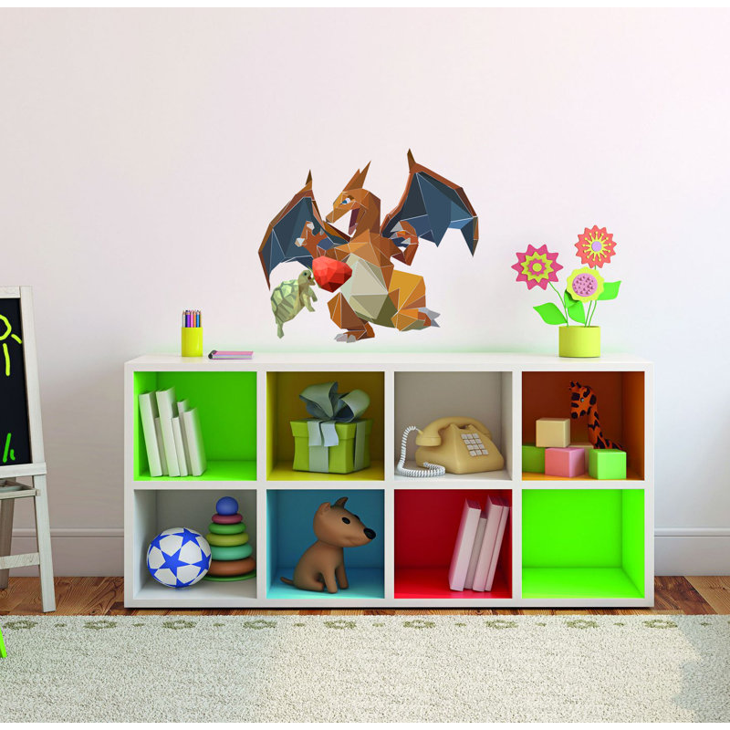Adhésif décoratif tortue de dragon polygonale, H 20 po x l 22 po
