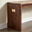 Banc de bout de lit en noyer noir avec joint papillon-100945950