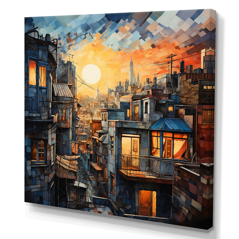 Ville du surréalisme - impression, Toile tendue, H 30 po x l 30 po x P 1 po