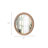 Round Wood Framed Wall Mirror