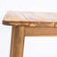 Table de salle à manger d'extérieur en bois d'acacia de L 79 po