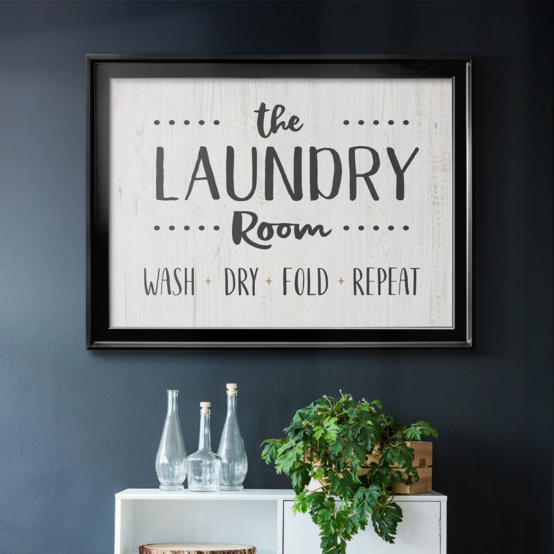 The Laundry Room, reproduction d'art sur toile, H 18 po x l 26 po x P 1,5 po, Noir