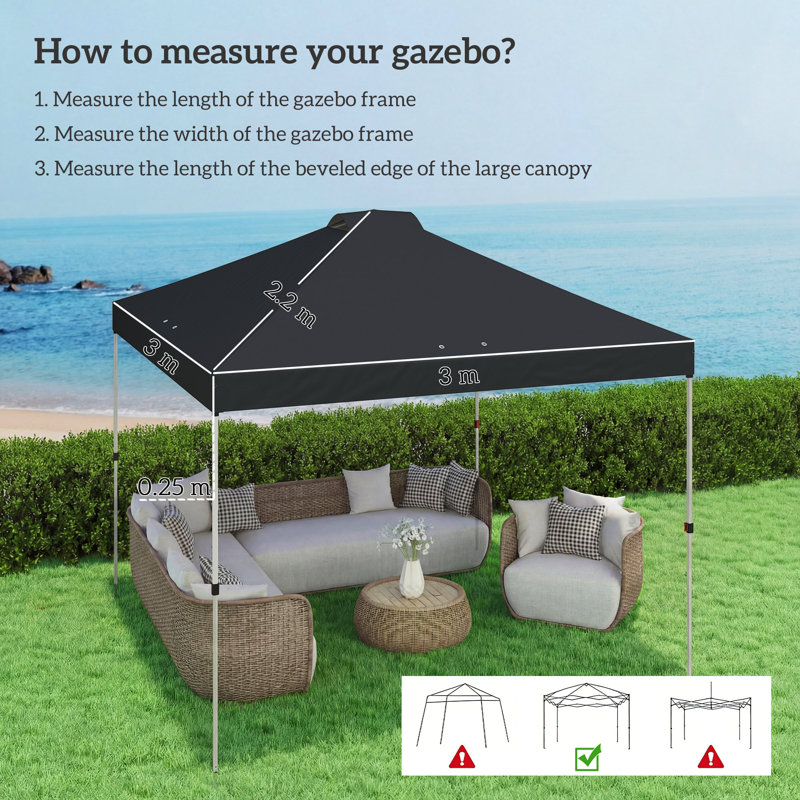 Replacement Canopy Top, Black