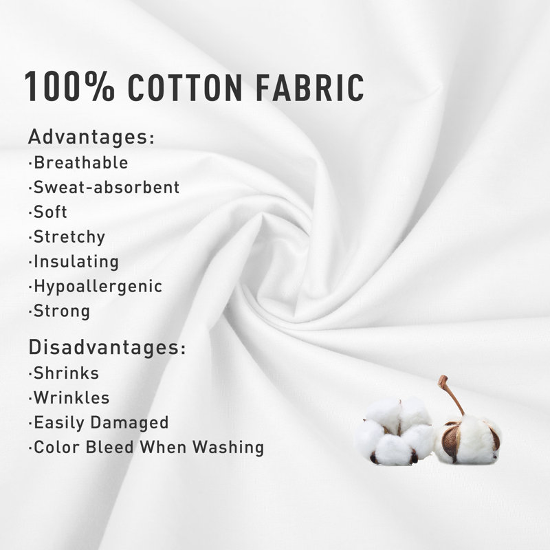 Ensemble de taies d'oreiller 100% satin de coton, Taies d'oreiller pour grand lit, Blanc