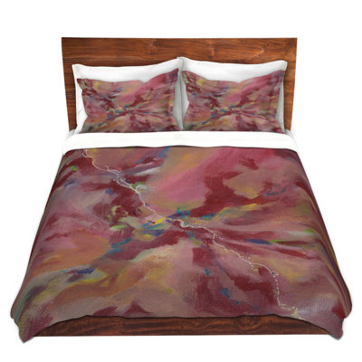 DiaNoche King Duvet Cover Sets Microfiber by Valerie Lorimer - Dancing Rose Glasses