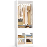 24.4'' W Freestanding Closet System With Drawer