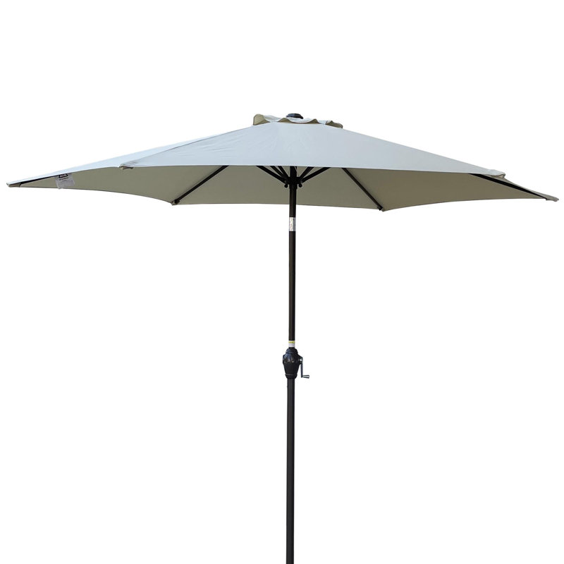 Parasol d'extérieur en métal pour patio, Rosée givrée