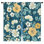 Rideaux à motif floral et drapeaux rétro - 2 panneaux