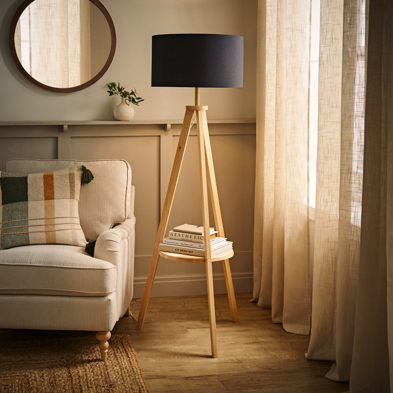 130cm Tripod Floor Lamp, Black