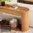 62.99" Narrow Brown Fluted  Console Table With Storage For Entryway Sofa Table