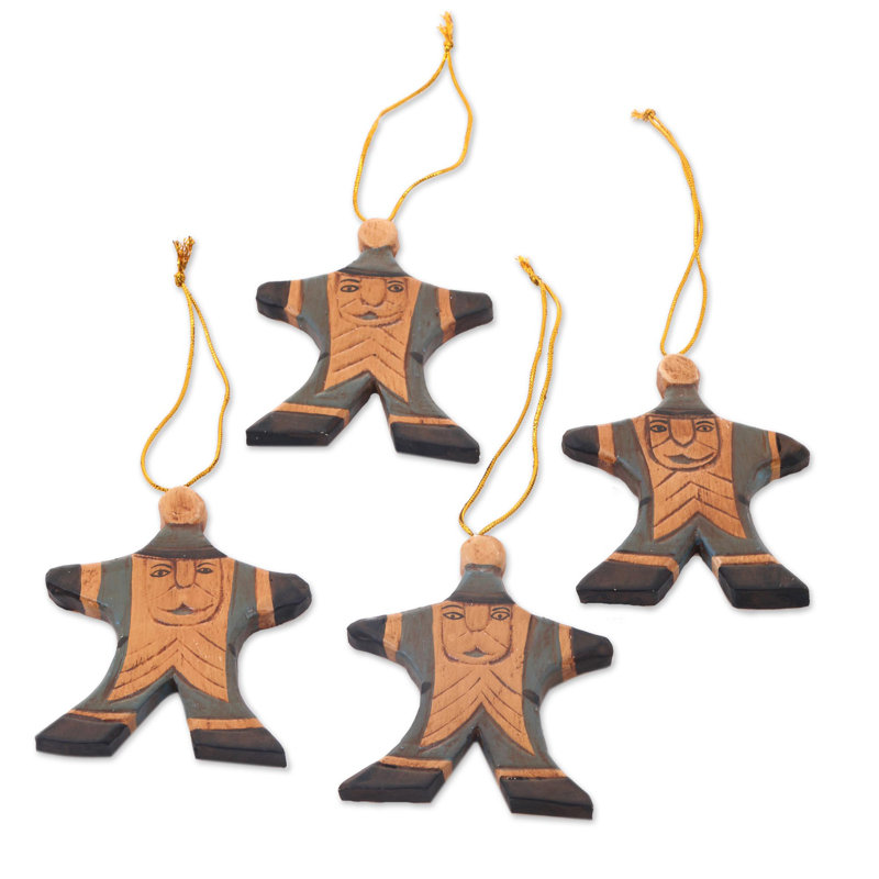 Ornement figurine suspendu père noël happy