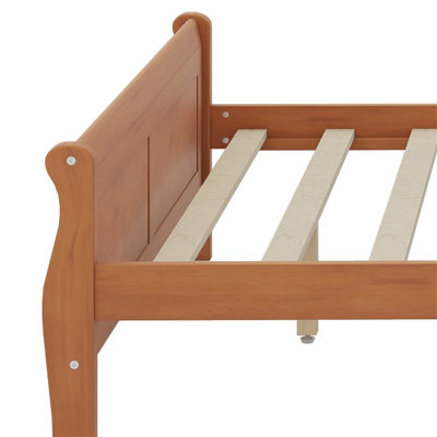 Wooden Platform Bed with Headboard and Footboard