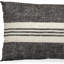 Housse de coussin lombaire à rayures noires et blanches