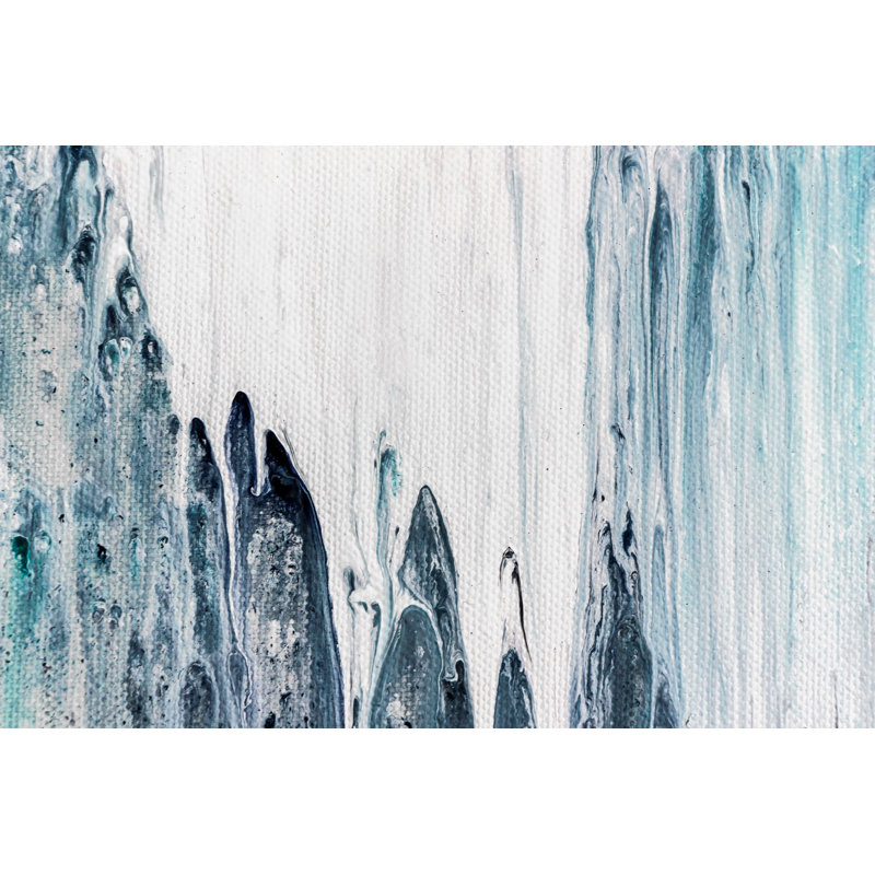 Blue Abstract - Wrapped Canvas Painting, 30cm H x 46cm W x 3.8cm D