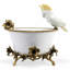 Porcelain Basin With Bronze Cockatoo