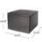 Grey Patio Storage Box With Iron Frame, 33.21 In. D X W 24.4 H, Outdoor Must-Have Container In And Stable Iron, Depth Width Height, For