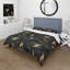 Ensemble de housse de couette à motif cachemire noir et doré Paisley-120510294