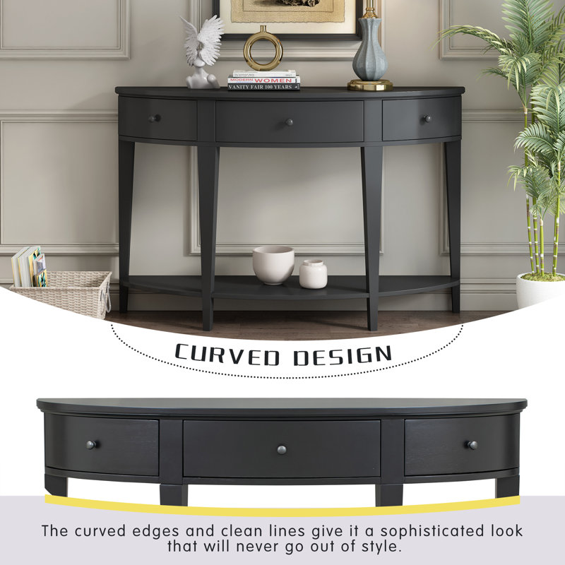 Modern Curved Console Table Sofa Table