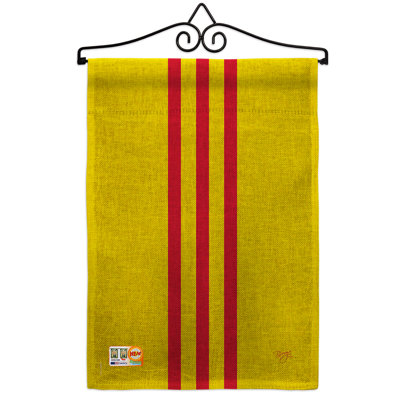 Double Sided 18.5'' H x 13'' W Burlap Flag Set