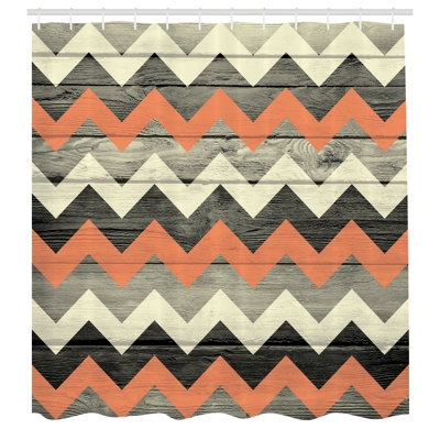 Chevron / Zig Zag Shower Curtain -  Ambesonne, sc_272455_extralong