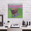  «Pasture Sheep» par Carol Young, art mural sur toile, 18 po x 18 po