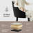 28.7" Seat Height Upholstered Modern Bar Stool With Back And Metal Legs For Kitchen, PU Leather Bar Height Bar Stools Set Of 2-1330754892