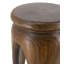 Table d'appoint en bois de paulownia sculpté 11 x 11 x 16,5 po avec finition brun naturel