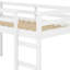 Lit mezzanine en bois avec échelle-426432109