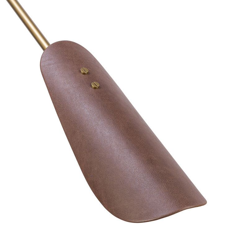 Astrid Sconce-Dark Brown Leather, Dark Brown Leather