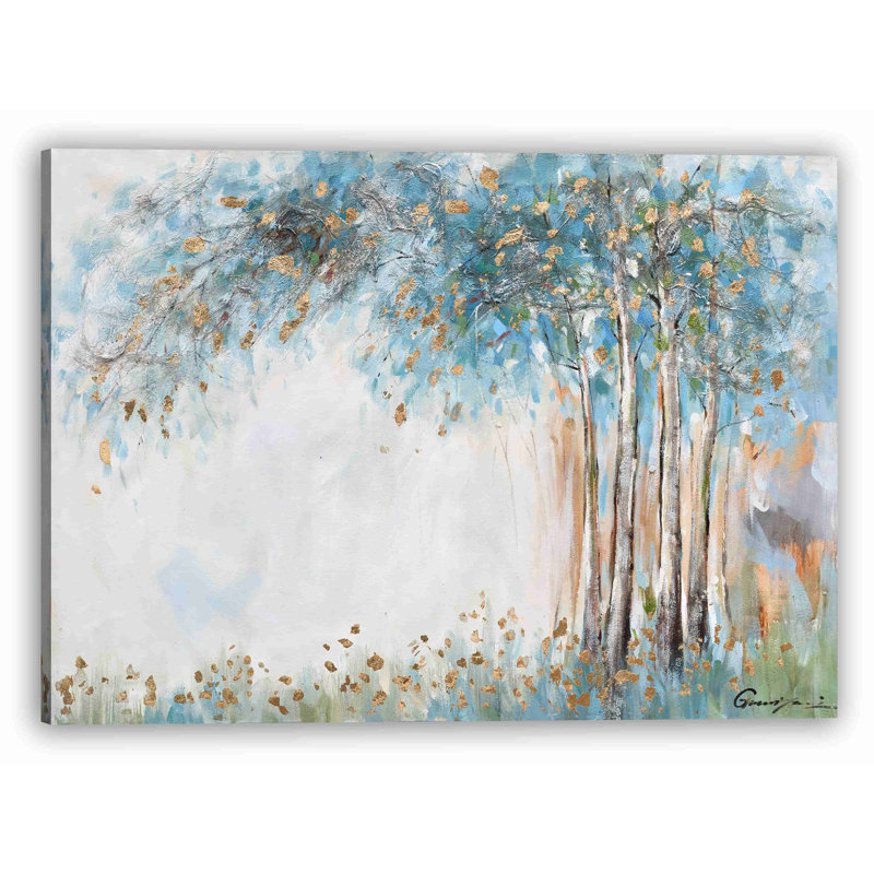 " Gleaming Gold Summer Forest ", 36" H x 48" W x 2" D