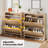 Avalie 31.5" Fluted Shoe Storage Cabinet, Narrow Entryway Storage Cabinet With Flip Drawers & Open Shelf